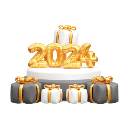 Ano Novo 2024  3D Icon