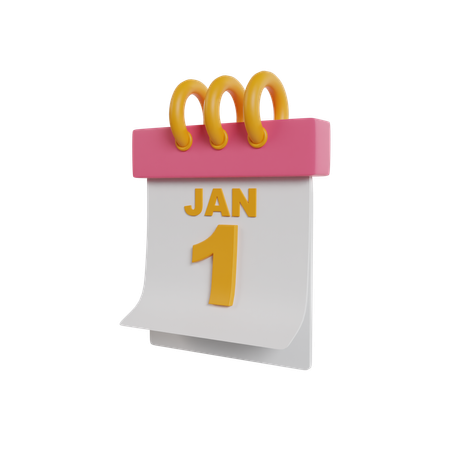 Año Nuevo  3D Icon