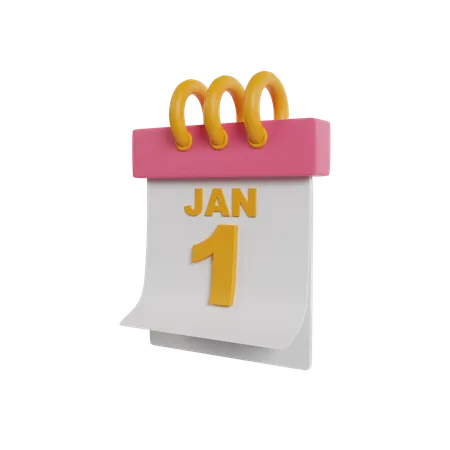 Año Nuevo  3D Icon