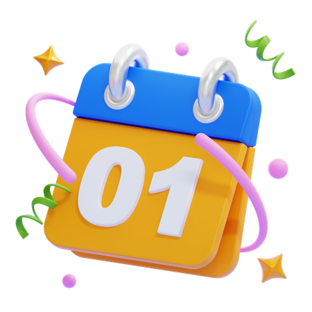 Año Nuevo  3D Icon