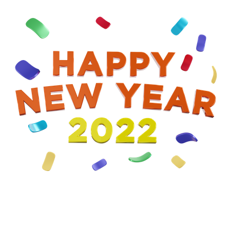 Año nuevo 2022  3D Illustration