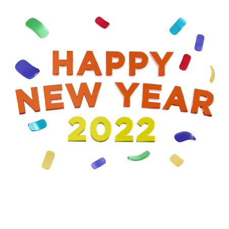 Año nuevo 2022  3D Illustration