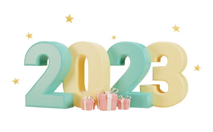 Año nuevo 2023  3D Illustration