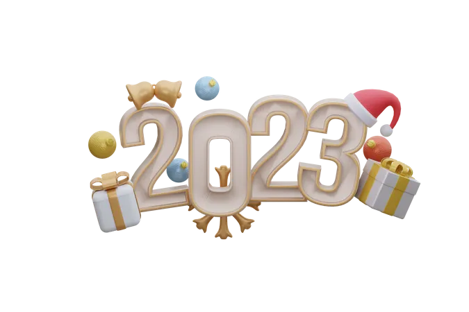 Año nuevo 2023  3D Icon