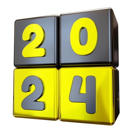 Año nuevo 2024  3D Icon