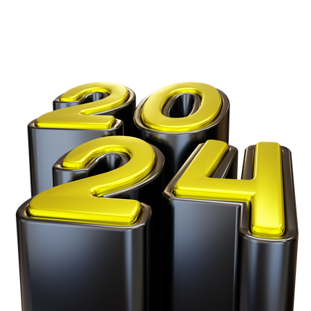 Año nuevo 2024  3D Icon