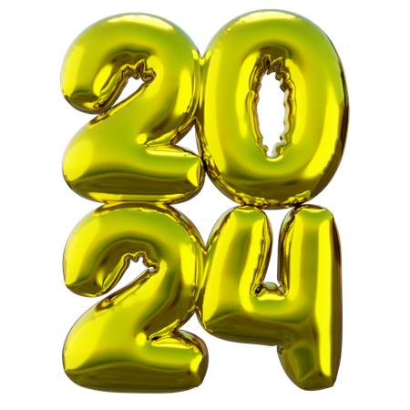 Año nuevo 2024  3D Icon