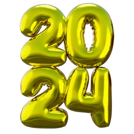 Año nuevo 2024  3D Icon