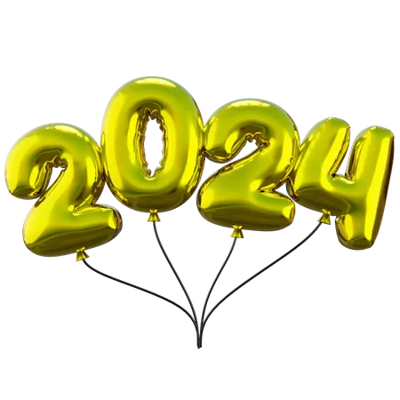 Año nuevo 2024  3D Icon