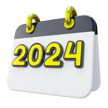 Año nuevo 2024  3D Icon