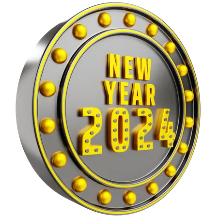 Año nuevo 2024  3D Icon