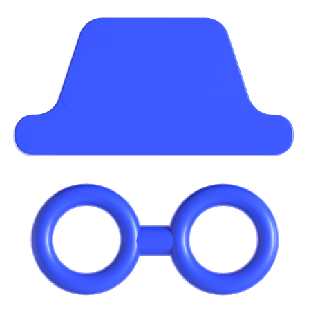 Anonym mit Brille  3D Icon