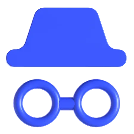 Anonym mit Brille  3D Icon