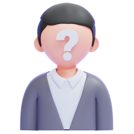 Homme anonyme  3D Icon