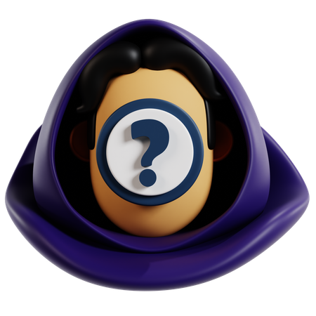 Anonymous Crypto Identity  3D Icon