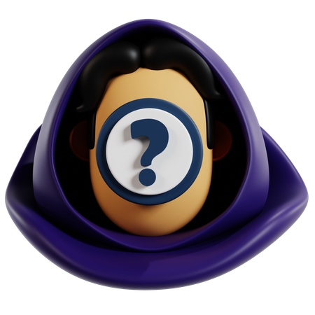 Anonymous Crypto Identity  3D Icon