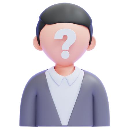 Anonymous Man  3D Icon