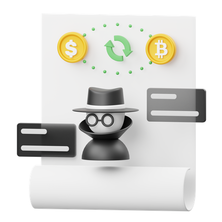 Anonymous Transaction  3D Illustration