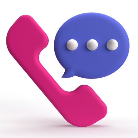 Anruf-Chat  3D Icon