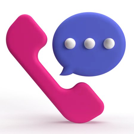 Anruf-Chat  3D Icon