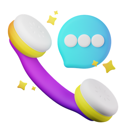 Anruf-Chat  3D Icon