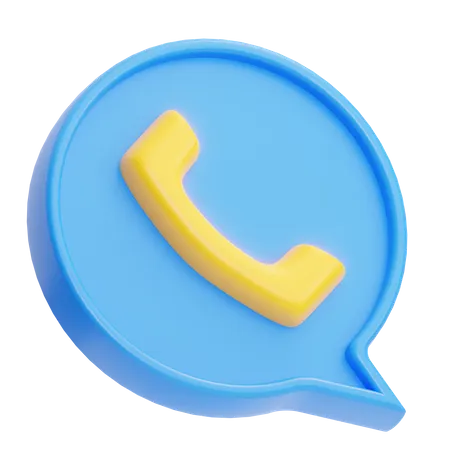 Anruf-Chat  3D Icon