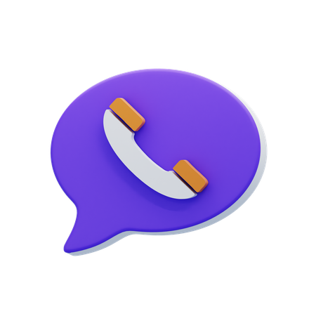 Anrufen Chat-Blase  3D Icon