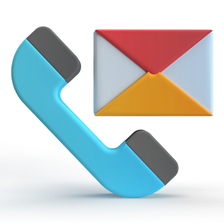 Anrufen E-Mail  3D Icon