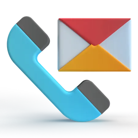 Anrufen E-Mail  3D Icon