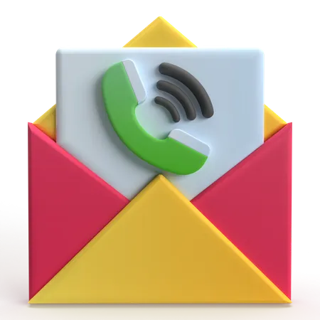 Anrufen E-Mail  3D Icon