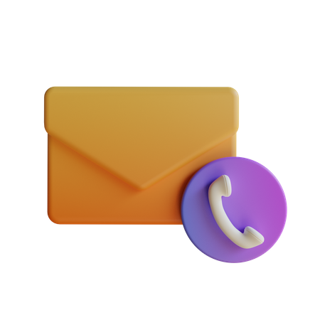 Anrufen E-Mail  3D Icon