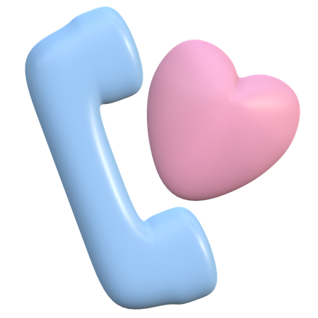 Anruf mit Liebhaber  3D Icon