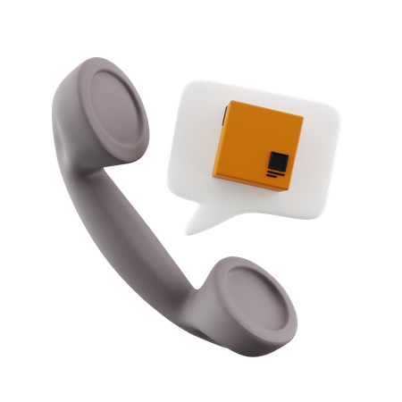 Anruf zur Kurierunterstützung  3D Icon