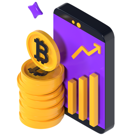 Anstieg der Kryptowährung  3D Icon