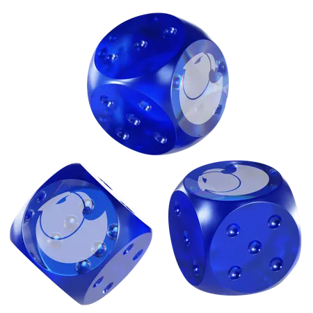 Ant Glass Dice Crypto  3D Icon