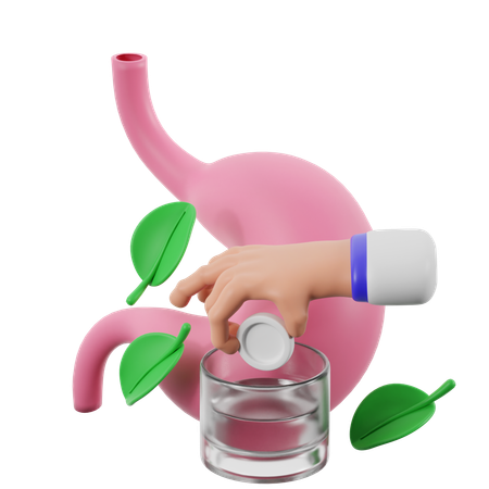 Antacid Stomach  3D Icon