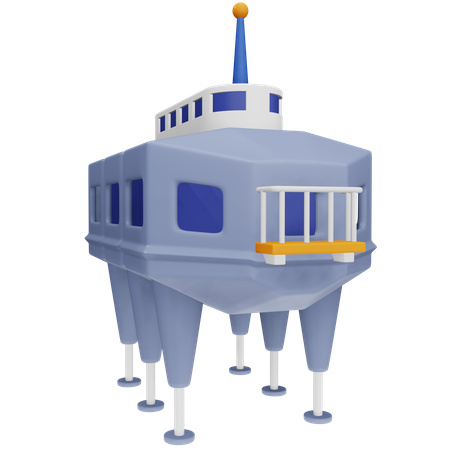 Antarctic Research Station  3D Icon