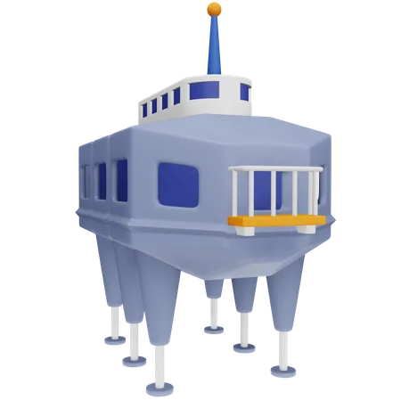 Antarctic Research Station  3D Icon