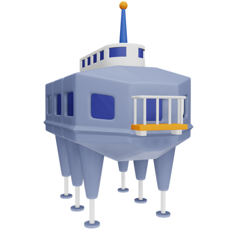 Antarctic Research Station  3D Icon