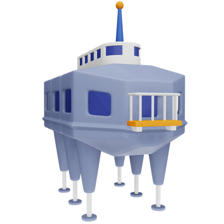 Antarctic Research Station 3D Icon