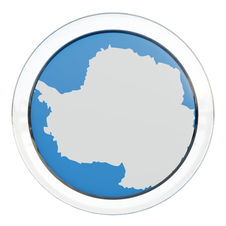Antarctica Flag Glass  3D Icon