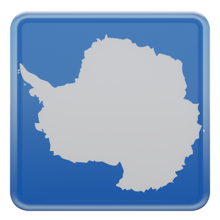 Antarctica Square Flag 3D Icon