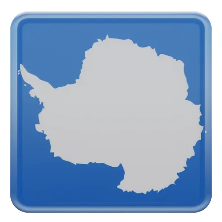 Antarctica Square Flag  3D Icon