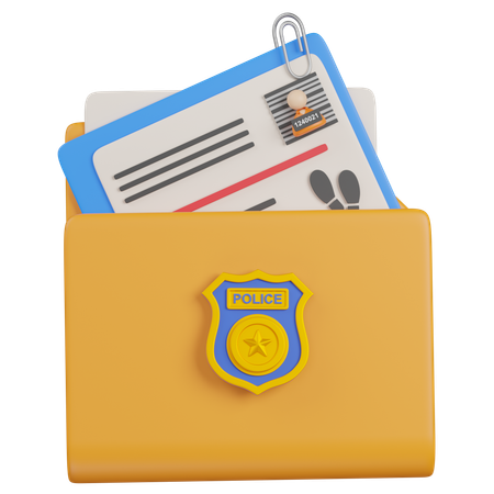 Antecedentes policiales  3D Icon