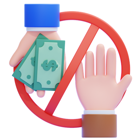 Anti-Bribery  3D Icon