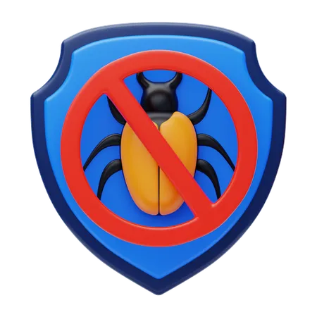 Anti Malware 3 D Icon Virus Security 3 D Icon 3D Icon