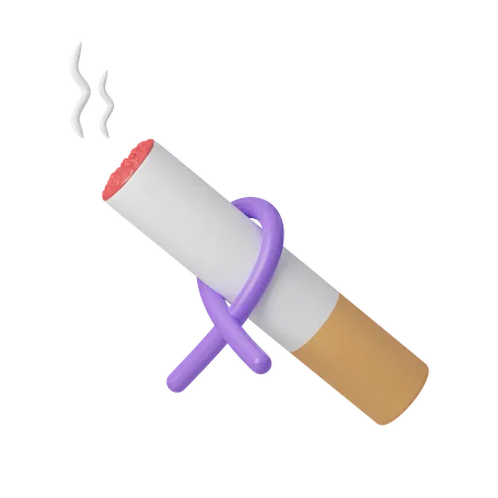 Anti Smoking World Cancer Day Concept February 4 Raise Awareness Prevention Detection Treatment Icon Design 3 D Illustration 3D Icon