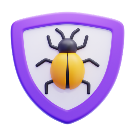 안티 바이러스 보호  3D Icon