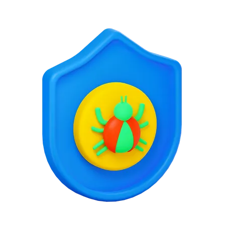 Sécurité anti-virus  3D Icon