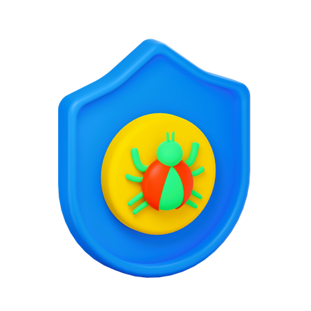 Anti virus security  3D Icon